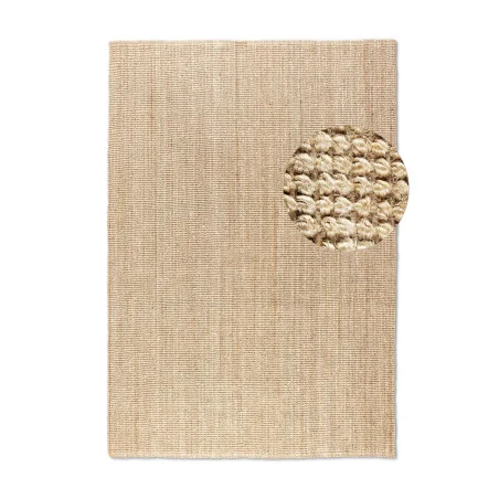Dywan z Juty Recznie Tkane Boucle 105974 Naturalny Złoty – widok ogólny – wzór gładki
