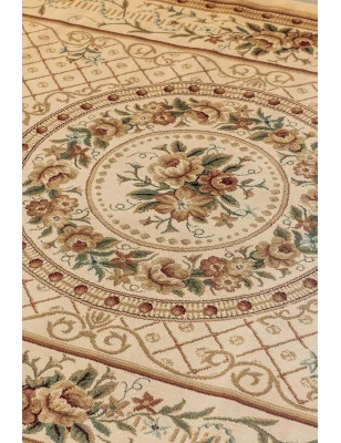 Dywan Klasyczny Herat 105995 Krem – ułożony na podłodze – pasuje do: do salonu