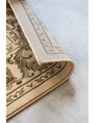 Dywan Klasyczny Herat 105985 Krem – zbliżenie na teksturę – idealny do: do salonu