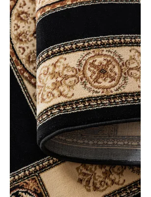 Chodnik Klasyczny Herat 105998 Czarny – aranżacja w salonie