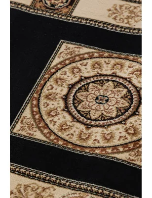 Chodnik Klasyczny Herat 105998 Czarny – ułożony na podłodze – pasuje do: do salonu