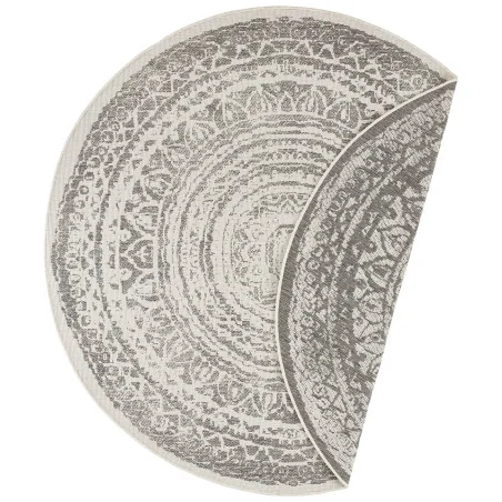 Dywan Zewnętrzny Boho Okrągły 104156 Szary Krem – widok ogólny