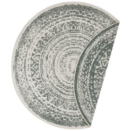 Dywan Zewnętrzny Boho Okrągły 104159 Zielony Krem – widok ogólny