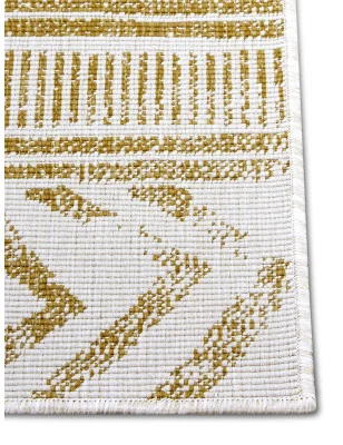 Dywan Dwustronny / Zewnętrzny Twinsupreme 105787 Ochre Krem – aranżacja w salonie