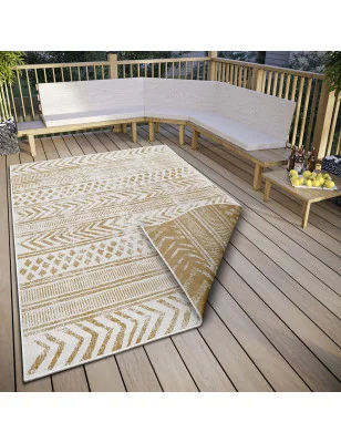 Dywan Dwustronny / Zewnętrzny Twinsupreme 105787 Ochre Krem – nowoczesny design z bliska – styl nowoczesny