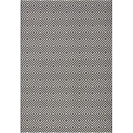 Dywan Zewnętrzny / Płasko Tkany Meadow 102470 Czarny (24h) – widok ogólny – wzór skandynawski