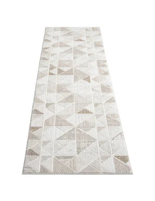Geometryczny chodnik do przedpokoju Antique 2310 krem