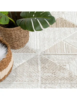 Dywan geometryczny Antique 2310 krem – zbliżenie na wzór