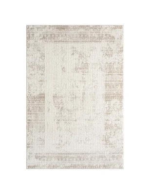 Dywan strukturalny z ramką Antique 2320 w kolorze kremowym – widok ogólny