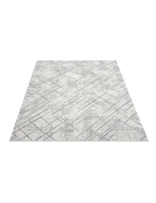Geometryczny wzór w dywanie strukturalnym – idealny do nowoczesnych wnętrz