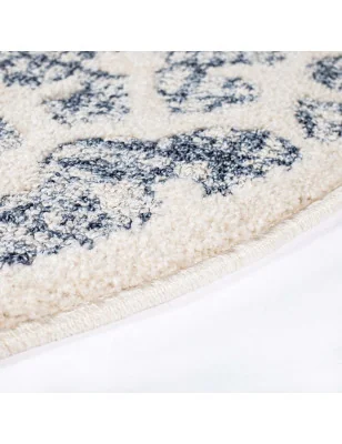 Dywan okrągły z geometrycznym wzorem Arty 12710 Niebieski