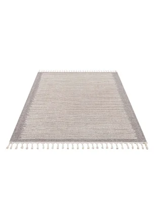 Stylowy dywan prostokątny ARTY 22310 mokka z paskowym wzorem