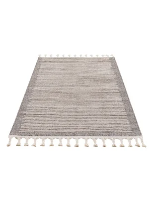 Dywan prostokątny ARTY 22310 mokka z frędzlami w ciepłych odcieniach