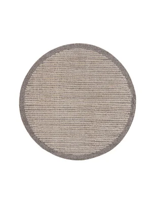Okrągły dywan ARTY 22310 mokka z wzorem poziomych pasków