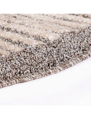 Okrągły dywan mokka ARTY 22310 na jasnej podłodze