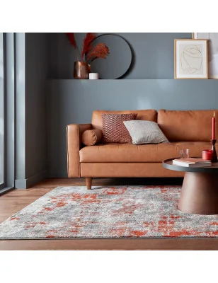 Dywan Nowoczesny Cocktail Wonderlust Terracotta – aranżacja w salonie