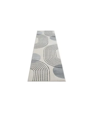 Stylowy chodnik z kolekcji Bonny 71700 – szarość i geometryczne detale.