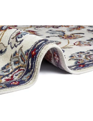 Dywan Klasyczny Luxor 105635 Kremowy – zbliżenie na teksturę – idealny do: do przedpokoju