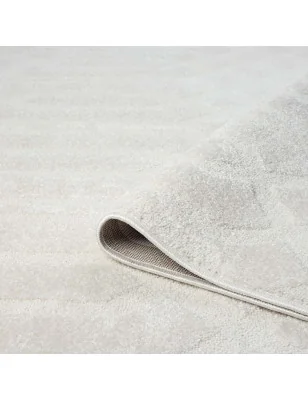 Zbliżenie na strukturę dywanu Flaire 1380 Krem – efekt 3D i kontrast jasny/ciemny