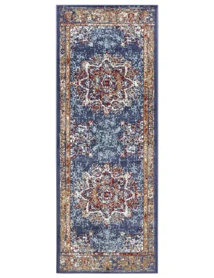 Dywan Klasyczny Vintage Luxor 105637 Niebieski – ułożony na podłodze – pasuje do: do przedpokoju