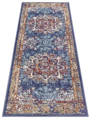 Dywan Klasyczny Vintage Luxor 105637 Niebieski – nowoczesny design z bliska – styl klasyczny