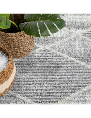 Dywan okrągły nowoczesny Flaire 1780 – odcienie szarości i przestrzenny efekt