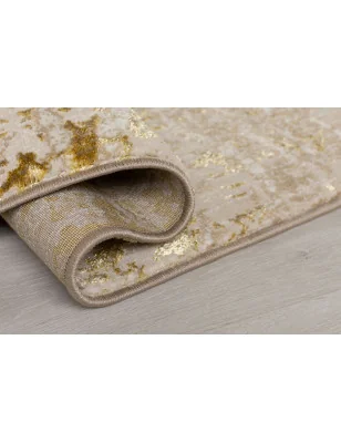 Dywan Nowoczesny Eris Arissa Złoty – zbliżenie na teksturę – idealny do: do przedpokoju