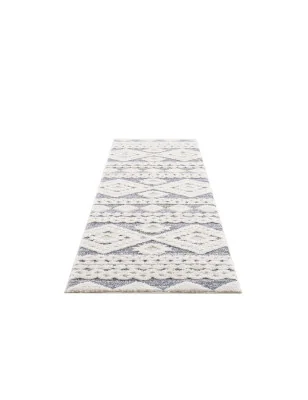 Wąski chodnik Focera z wzorem boho w szaro-kremowej kolorystyce.