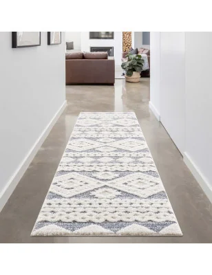 Chodnik z wyczuwalną strukturą i eleganckim geometrycznym wzorem.