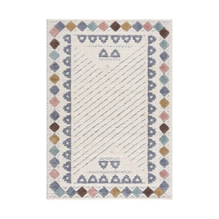 Dywan Focera 30340 w stylu boho z efektowną ramką – widok z góry