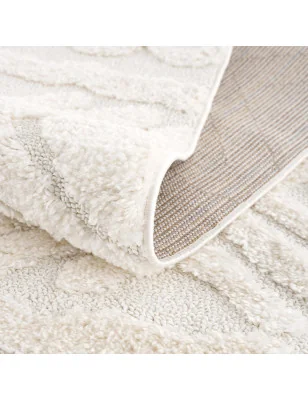 Miękka faktura dywanu Focera 33820 w kremowym kolorze