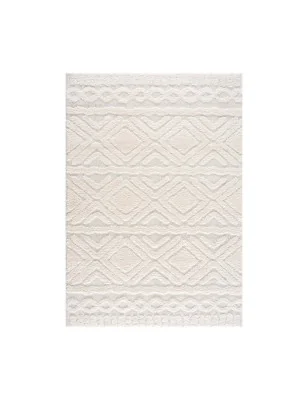 Dywan Focera 33820 kremowy z efektem high-low – widok z góry