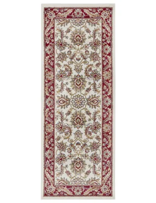 Dywan Klasyczny Luxor 105643 Kremowy Czerwony – nowoczesny design z bliska – styl klasyczny