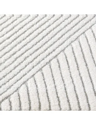 Minimalistyczny dywan Lounia 6320 w odcieniach szarości i kremu