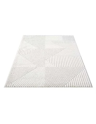 Miękki dywan z krótkim runem Lounia 6320 Szary Krem