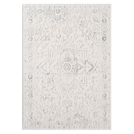 Dywan klasyczny vintage Lounia 6380 krem z efektem postarzenia w salonie