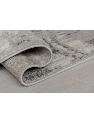 Dywan Nowoczesny Eris Arissa Srebrny – zbliżenie na teksturę – idealny do: do przedpokoju