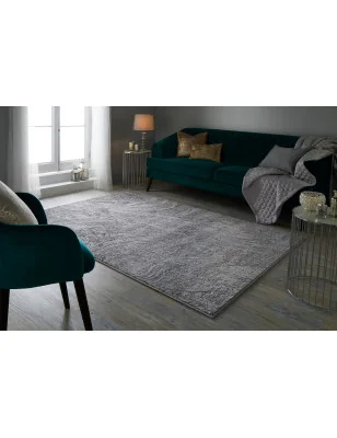 Dywan Nowoczesny Eris Arissa Srebrny – aranżacja w salonie