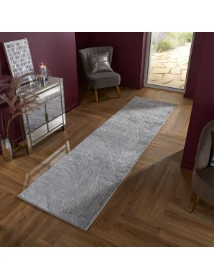 Dywan Nowoczesny Eris Arissa Srebrny – ułożony na podłodze – pasuje do: do przedpokoju