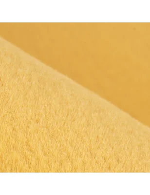 Dywan Rabbit okrągły Żółty Futro Królika Topila 4000 futrzany