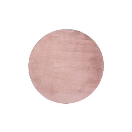 Dywan Rabbit okrągły Pastelowy róż Futro Królika Topila 4000 futrzany