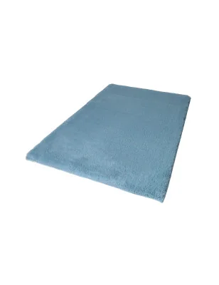 Dywanik łazienkowy Rabbit Niebieski Futro Królika Topila Maty antypoślizgowy