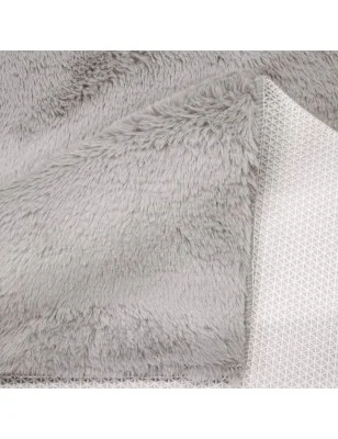 Dywanik łazienkowy Rabbit Szary Futro Królika Topila Maty antypoślizgowy