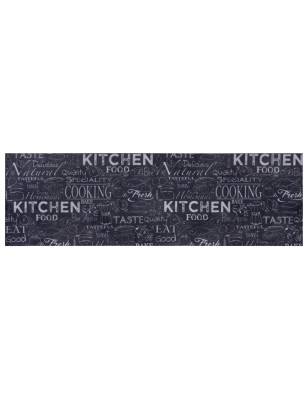 Dywan Do Kuchni Kitchen Cook&Clean 105731 Czarny Biały