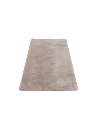 Dywanik łazienkowy Rabbit Ciemny beż Futro Królika Topila Maty antypoślizgowy