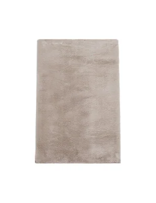 Dywanik łazienkowy Rabbit Ciemny beż Futro Królika Topila Maty antypoślizgowy