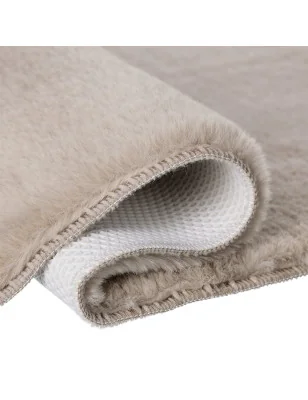 Dywanik łazienkowy Rabbit Ciemny beż Futro Królika Topila Maty antypoślizgowy