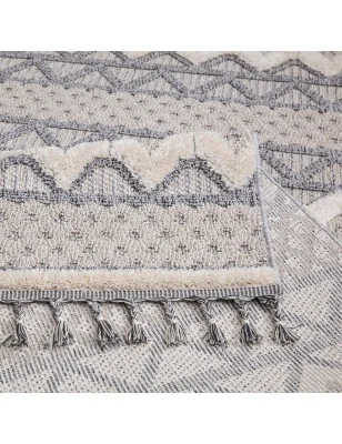 Dywan z frędzlami Cut&Loop Boho-Chic Valora 7280 Szary