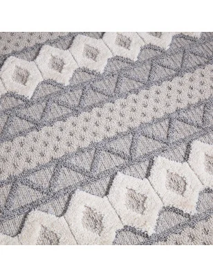 Dywan z frędzlami Cut&Loop Boho-Chic Valora 7280 Szary