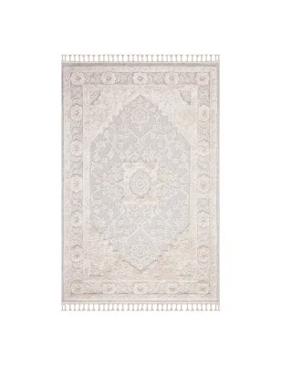 Dywan z frędzlami Cut&Loop Boho-Chic Klasyczny Valora 7320 Krem